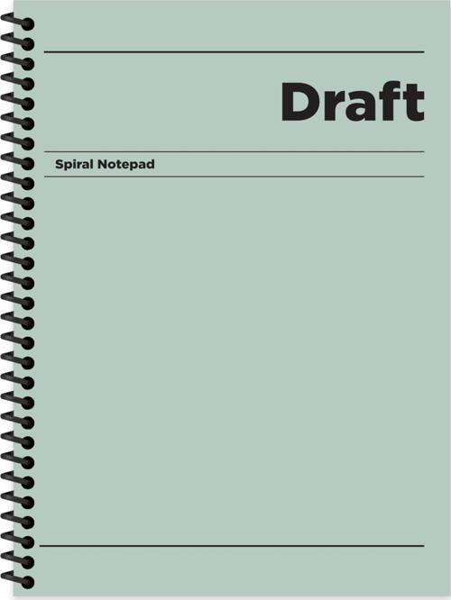 Kareli Sert Kapak Spiralli Draft Defter Yeşil 17x24