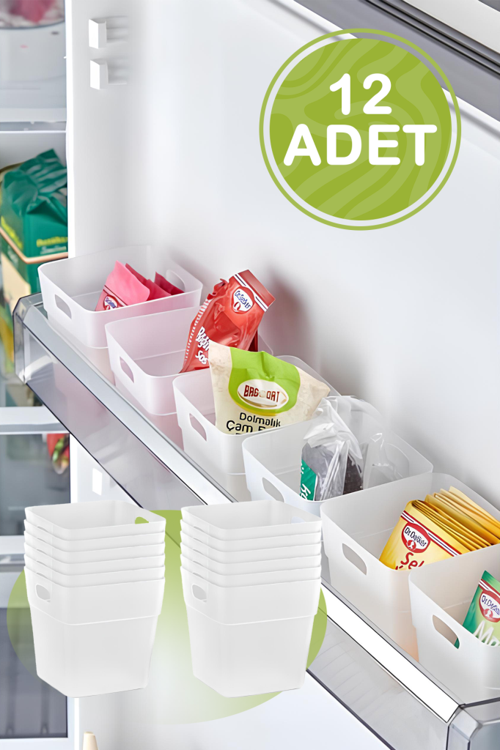 12 Adet Buzdolabı Kapak İçi Düzenleyici ve Banyo Organizer MIT1104