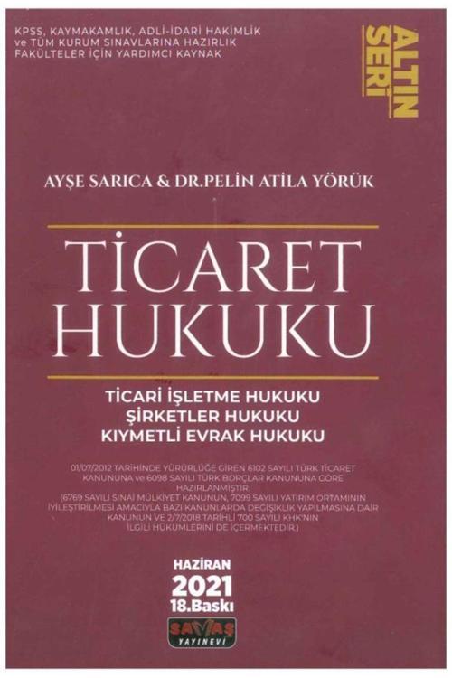 Savaş Yayınevi Ticaret Hukuku
