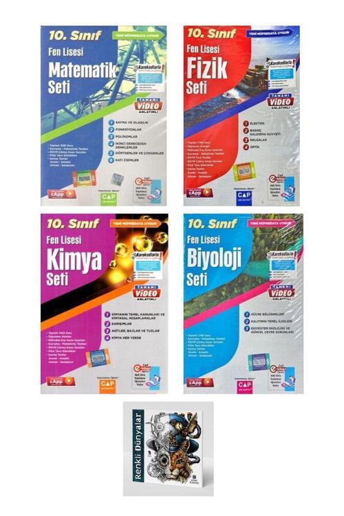 Çap Yayınları 2025 - 10. Sınıf Fen Lisesi Tüm Dersler Sayısal Set (5 KİTAP) Renkli Dünyalar Hediyeli