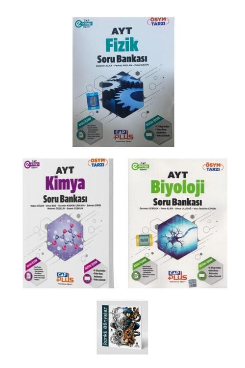 Çap Yayınları 2025 Ayt Fizik - Ayt Kimya- Ayt Biyoloji Soru Bankası Seti 3 Kitap (RENKLİ DÜNYALAR HEDİYELİ)