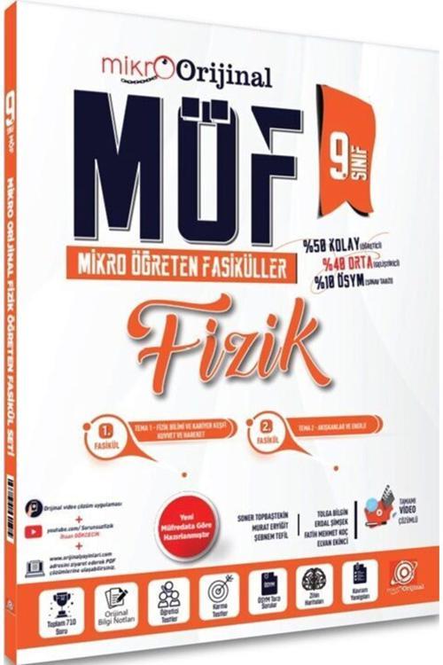 Orijinal Yayınları Orijinal Mikro 9. Sınıf Fizik MÖF Mikro Öğreten Fasiküller