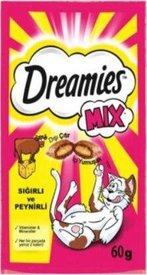 Mix Biftekli ve Peynirli Kedi Ödül Maması 6X60 gr