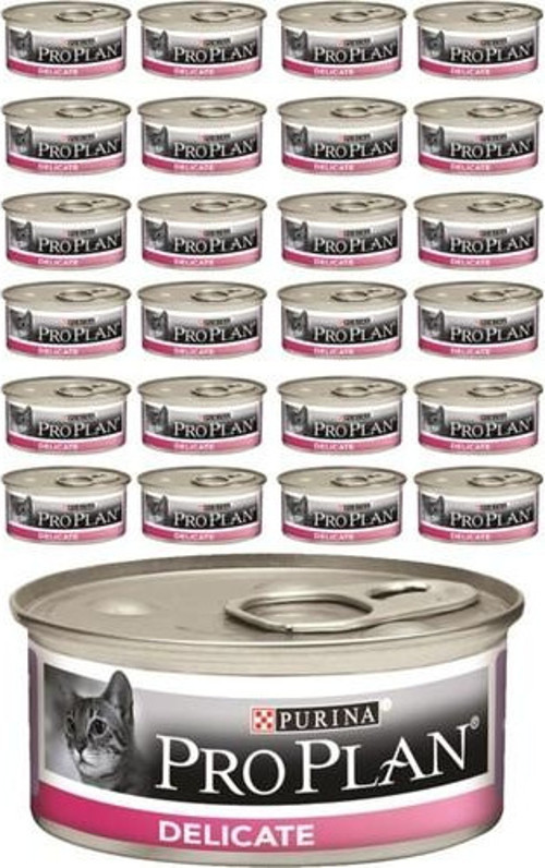 Delicate Hindili Yetişkin Kedi Konserve Yaş Maması 24 X 85 gr