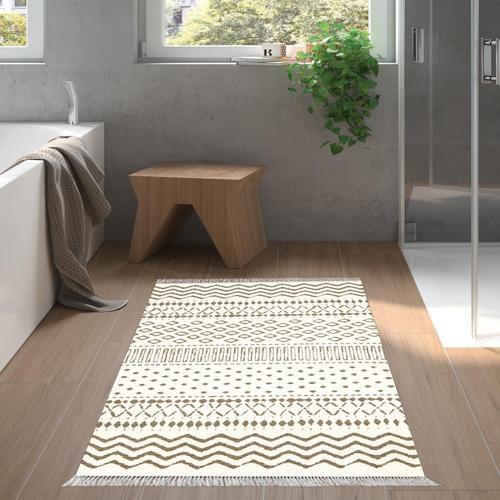 Kaymaz Taban Djt Banyo Halısı Trend Saçaklı İskandinav F5086