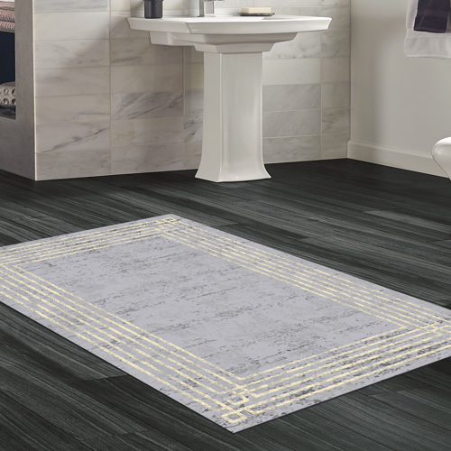 Kaymaz Taban Djt Banyo Halısı Yıldız Deri Modern M5142
