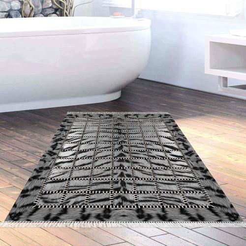 Kaymaz Taban Djt Banyo Halısı Yıldız Deri Saçaklı Modern 1906