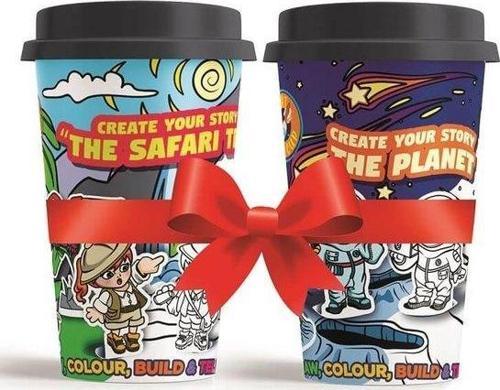 Art In A Cup Hikayeni Yarat Gezegen ve Safari Gezisi İkili Kardeş Seti