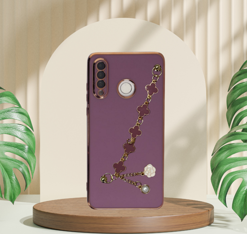 HUAWEİ P30 LİTE  ELÇEK ŞANZELİZE KILIF LİLA