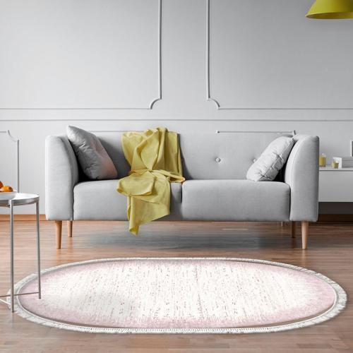 Kaymaz Taban Djt Salon Halısı Yıldız Deri Saçaklı Oval Modern 1342