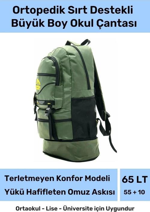 Büyük Boy Ortopedik & Terletmeyen Konfor Modeli Çok Gözlü Bölmeli Lise Ortaokul Okul Sırt Çantası