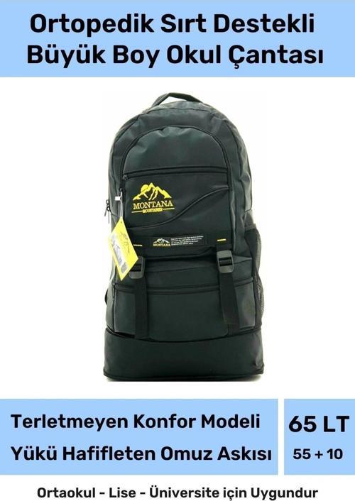 Büyük Boy Ortopedik & Terletmeyen Konfor Modeli Çok Gözlü Bölmeli Lise Ortaokul Okul Sırt Çantası