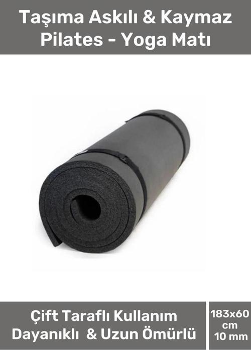 Konfor Modeli Çift Taraflı Kaymaz Silinebilir Antibakteriyel Pilates Meditasyon Minderi 10 mm Mat