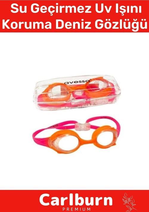Deluxe Ayarlanabilir Kayış Su Geçirmez Uv Işını Koruma Silikon Plastik Antifog Çocuk Deniz Gözlüğü