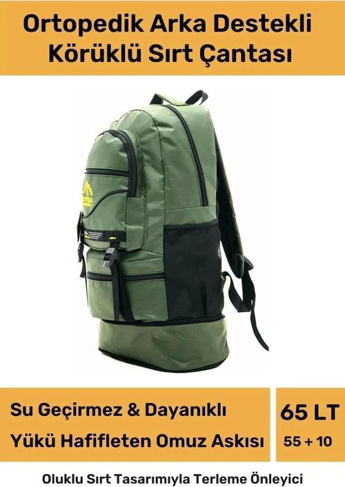 Ortopedik Su Geçirmez Konfor Modeli Fermuarlı Büyük Boy Çok Gözlü Bölmeli Kamp Outdoor Sırt Çantası