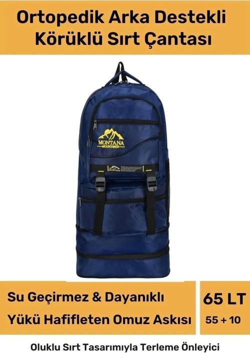 Ortopedik Su Geçirmez Konfor Modeli Fermuarlı Büyük Boy Çok Gözlü Bölmeli Kamp Outdoor Sırt Çantası