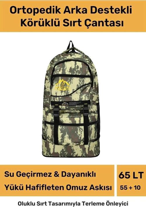 Ortopedik Su Geçirmez Konfor Modeli Fermuarlı Büyük Boy Çok Gözlü Bölmeli Kamp Outdoor Sırt Çantası