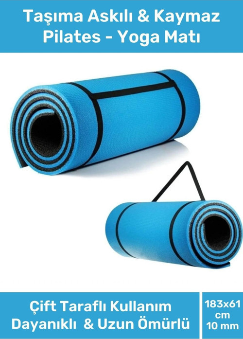Özel Konfor Modeli Çift Taraflı Kaymaz Silinebilir Antibakteriyel Yoga Meditasyon Minderi 10mm Mat