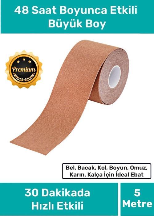 Hızlı Etkili Büyük Boy Kas Eklem Bel Bacak Kol Boyun Sırt Omuz Karın Kalça Ağrı IsıI Bandı 5cm x 5m