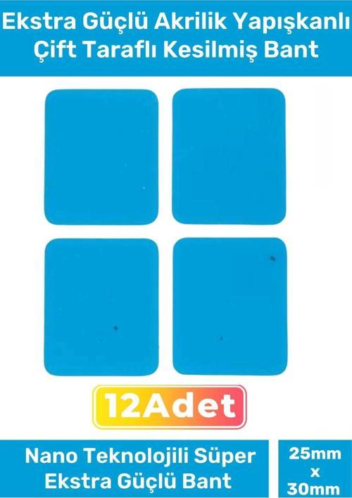 Özel Seri Ekstra Güçlü PE Köpük Esaslı Çift Taraflı Hazır Kesilmiş 25x30mm Asma Bant 12 Adet