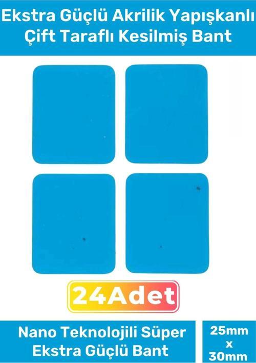 Özel Seri Ekstra Güçlü PE Köpük Esaslı Çift Taraflı Hazır Kesilmiş 25x30mm Asma Bant 24 Adet