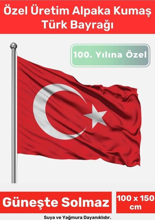 Özel Suya Güneşe Sopa Takılabilir Çıkarılabilir Dayanıklı Alpaka Kumaş 100x150 cm Türk Bayrağı Flag