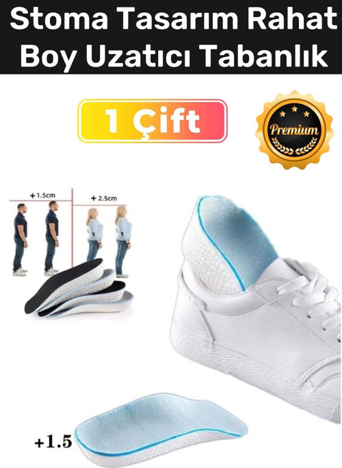 Özel Üretim Eva Bellek Köpük Stoma Tasarım Rahat Kadın Erkek Boy Uzatıcı Tabanlık 1.5 Cm - 2 Adet