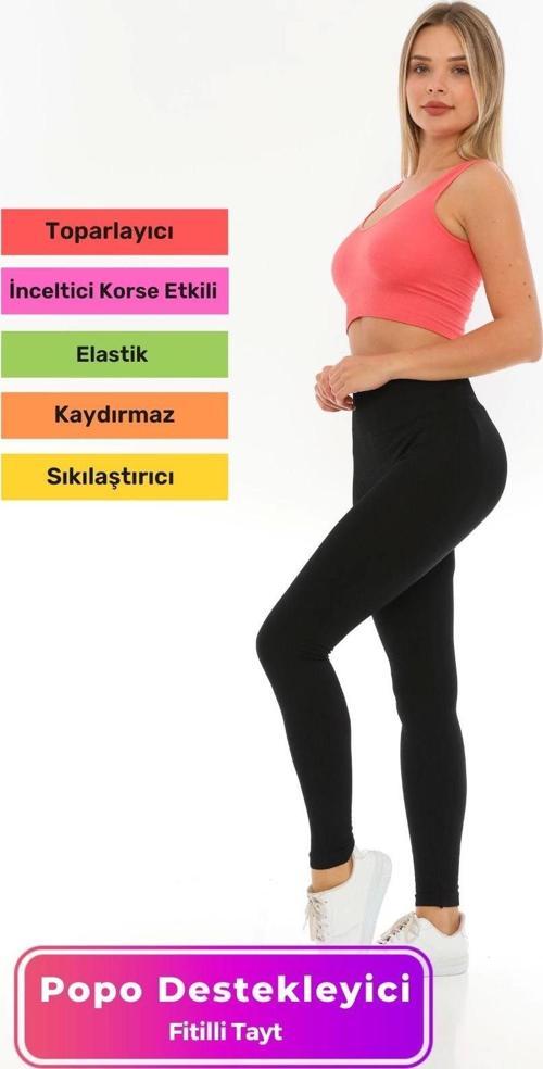 Özel Tasarım Toparlayıcı Sıkılaştırıcı Şekillendirici İç Göstermeyen Popo Destekleyici Fitilli Tayt