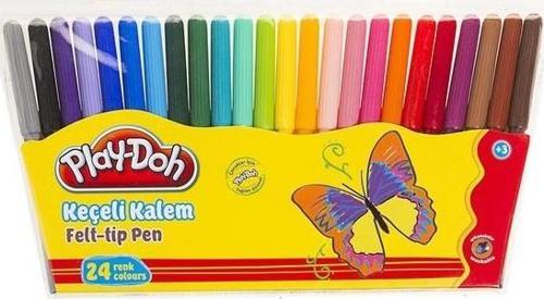 24 Renk Keçeli Kalem Pvc 2Mm Play-Ke006