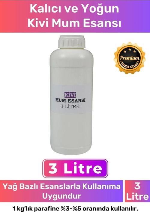Özel Üretim Kalıcı Kaliteli Yoğun Yağ Bazlı Tüm Ürünlerle Kullanıma Uygun Kivi Mum Esansı 3 LT