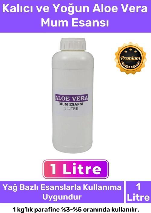 Özel Üretim Kalıcı Yoğun Kaliteli Yağ Bazlı Tüm Ürünlerle Kullanıma Uygun Aloe Vera Mum Esansı 1 LT