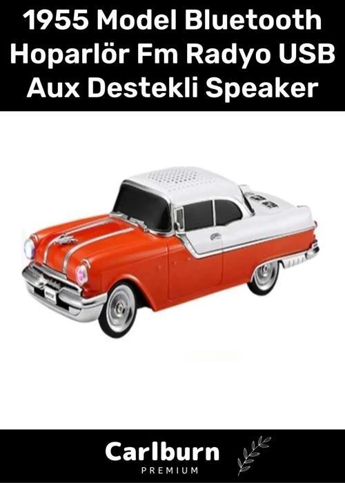 Özel Üretim Nostaljik Pontiac Araba 1955 Model Bluetooth Hoparlör Fm Radyo USB Aux Destekli Speaker