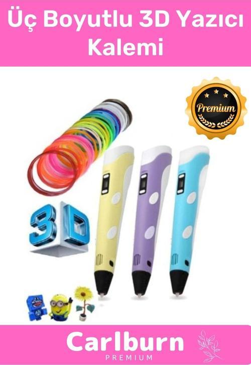 Özel Üretim Bükülebilir ABS Plastik 3D Çocuk Renkli Filament Üç Boyutlu Çizim Yazıcı Kalemi
