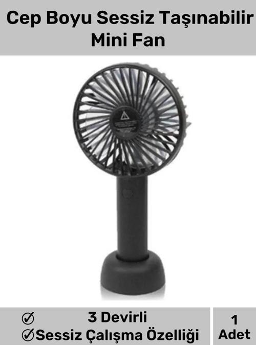 Özel Üretim Usb Şarjlı 3 Kademeli Sessiz Taşınabilir Mini Fan Pervaneli Soğutucu Küçük Vantilatör