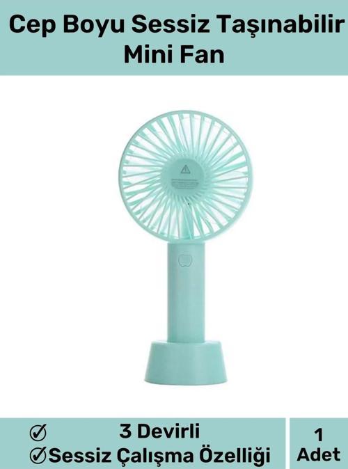 Özel Üretim Usb Şarjlı 3 Kademeli Sessiz Taşınabilir Mini Fan Pervaneli Soğutucu Küçük Vantilatör