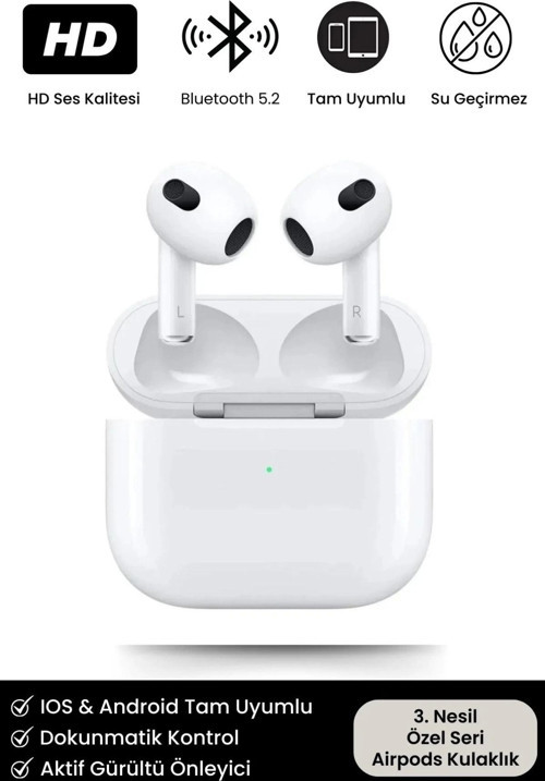 Premium 3. Nesil Ios Android Uyumlu Bluetooth Kulaklık Özel Seri Kulak Içi Kablosuz Kulaklık