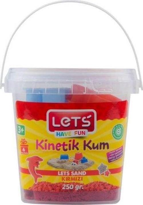 Kinetik Kum 250 gr. Kırmızı Plastik Kutu L-10189