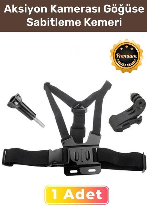 Premium Ayarlanabilir Spor Video Macera Etkinlik Aksiyon Kamerası Göğüse Sabitleme Kemeri