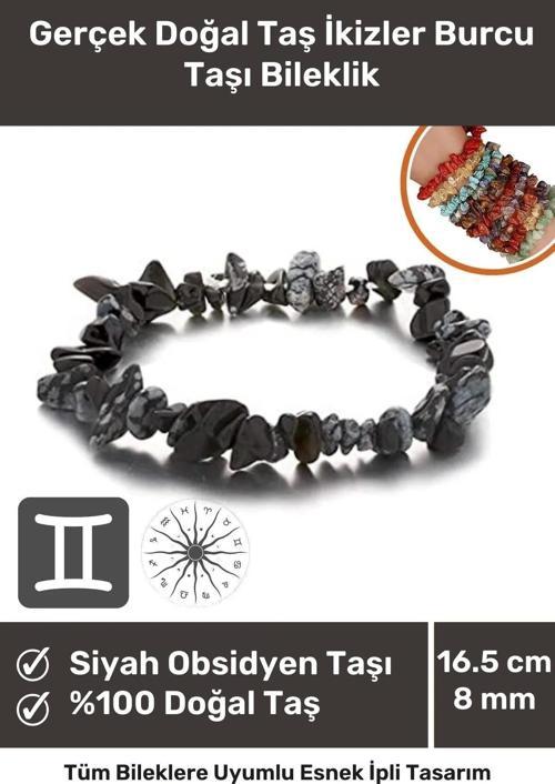 Premium İkizler Burcu Enerjisini Yükselten Doğal Taş Bileklik İkizler Burçları Burç Unisex Bileklik
