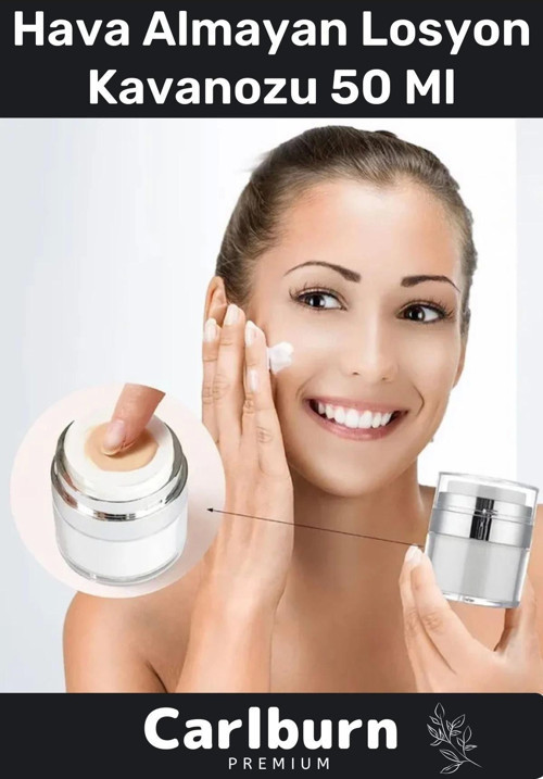Premium Üretim Yüksek Kaliteli Vakum Basınç Hava Almayan Geçirmeyen Krem Losyon Kavanozu 50 Ml