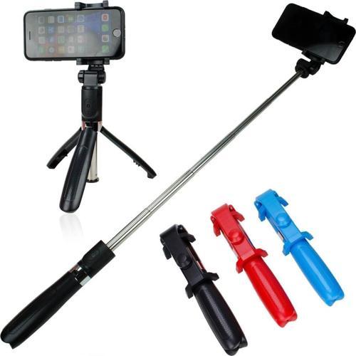 Selfie Stick L01 Bluetooth Selfie Çubuğu Tripod SİYAH