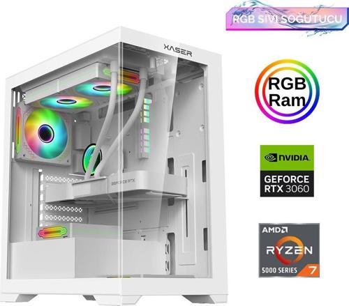 Xsr823 Ryzen 7 5700x 16GB Ram 512GB M.2 NVMe SSD 12GB RTX3060 Sıvı Soğutma Oyuncu Bilgisayarı