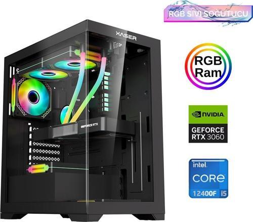 Xsr835 i5 12400F 16GB Ram 512GB M.2 NVMe SSD 12GB RTX3060 Sıvı Soğutma Oyun Bilgisayarı