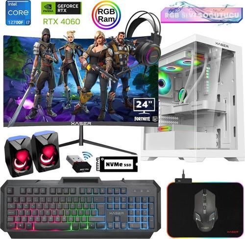 Xsr896 i7 12700F 16GB Ram 512GB M.2 NVMe SSD 8GB RTX4060 23.8" 180Hz Curved Oyuncu Bilgisayarı