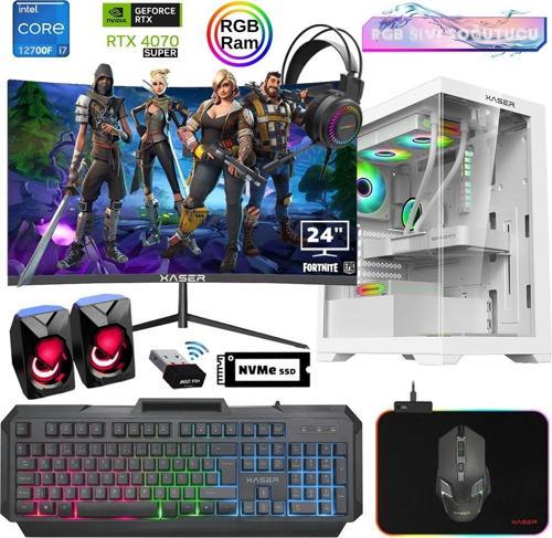 Xsr898 i7 12700F 16GB Ram 512GB M.2 NVMe SSD 12GB RTX4070 SUPER 23.8" 180Hz Curved Oyuncu Bilgisayarı