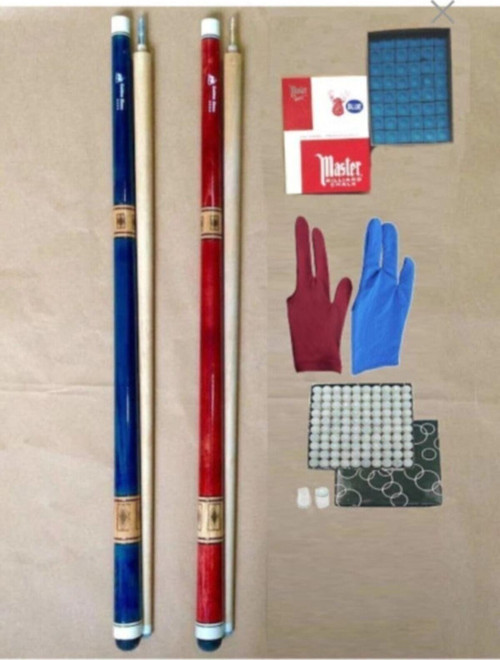 Bilardo Istakası (Kingcue) 2 Adet + Tebeşir 12 Adet + Istaka Ucu 10 Adet + Eldiven 2 Adet Takım3