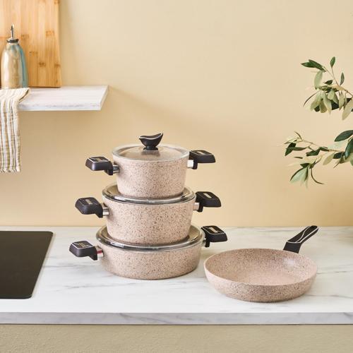 Biogranit Lungo 7 Parça Tencere Seti