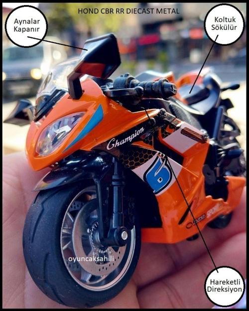 Honda Cbr Oyuncak Motor Diecast Motorsiklet Metal Model Araç Çek Bırak Koleksiyon 13 Cm