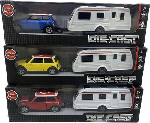 Kutulu Karavan Çeken Die-Cast Çek Bırak Mini Araba