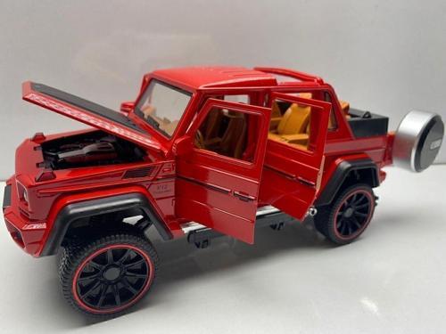 Mercedes G Diecast Büyük Metal Model Araba 1:22 Sesli Işıklı Kaput Bagaj Kapılar Açılabilen Jip